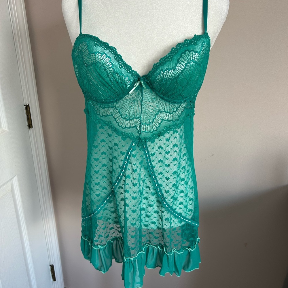 Teal Lace Chemise